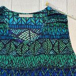 Madison Leigh  Maxi Dress Sleeveless Blue Jewel Tones Ties in Back Photo 6