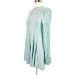 Free People Coffee in the Morning Tunic Blue Astral Sea Knit Lace Sweater Small Photo 2