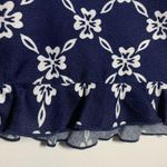 Draper James  NWT blue & white print ruffle hem two pocket back zip mini skirt 6 Photo 1