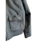 Decree  Women's Gray‎ Puffer Collar Bomber Jacket Size L/G Photo 2