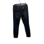 Current/Elliott Fused High Rise Stiletto Jeans Rocco Leather Piecing Black 26 Photo 3