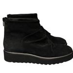 Eric Michael Womens Black Suede Ankle Boots With Zipper Closure Size 38 US 7.5 Photo 3