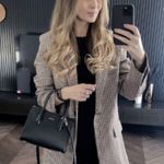 ZARA WOMAN PLAID CHECK BLAZER BLACK RED CAMEL JACKET 4432/709 XS Photo 4