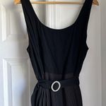 NWOT HVN Suki Feather Trim Belted Dress Black Size 16 Photo 7