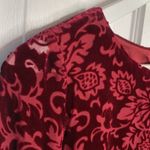 Sundance  Red Burnout Velvet Renaissance Long-sleeve Dress NWOT W-708 Sz XS Photo 2