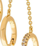MIRANDA FRYE Elliot Double Hoop SINGLE earrings in Gold Womens Chain Photo 0