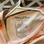 Hang Ten Women's Size L Pink White Tie-Dye Long Sleeve Top UV Protect Zip Pocket Photo 3