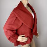 Chico's  Women's 3 (XL) Burnt Orange Open Knit Cardigan 100% Wool Fall Layering Photo 4