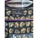 Cotelac Wrap Dress Floral Print Short Sleeve Casual Black Size 3 (US SIZE 10) Photo 2