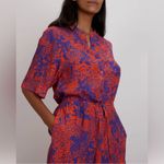 The Kit Issa Jumpsuit in Ecovero Viscose Crepe Orange Complication Print Small Photo 4