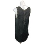 Free People  SoHo Black Studded Embroidered Sleeveless Tank Mini Dress Size 6 Photo 4