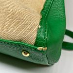 Olivia and Joy Green Leather Canvas Handbag Photo 7