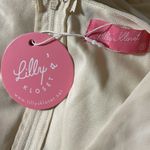 New Ruched plunge midi dress white Photo 2