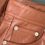 Rag and Bone  Brown Casey Faux Leather Flared Ankle Pants Photo 9