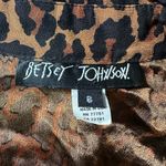 Betsey Johnson Vintage  90’s Black Brown Leopard Print Button Down Blouse Size 8 Photo 5
