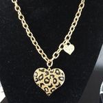 Guess New  Double Reticulated Heart Necklace Links Photo 0