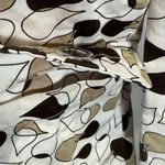 Merona White brown and tan print toggle jacket size small Photo 3