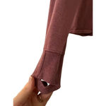 Athleta  Cropped Long-Sleeved Crewneck Drawstring Size Medium Athleisure Active Photo 2