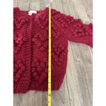 Chicwish  Knit your Love Cardigan chunky Sweater Crimson Red Wool Blend Med Photo 6