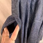 TAYLOR Womens Midi 100% Linen Fit And Flare Denim Dress Wedding Party Nautical Blue Size 12 Photo 11