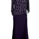 JKara Beaded Chiffon Long Sleeve A Photo 0