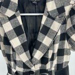 Twenty One  wool blend belted puff short sleeve buffalo plaid top jacket Y2K M Photo 4