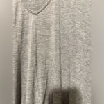 Free People  intimately gray vneck tee shirt bodysuit capped sleeve size S Photo 5