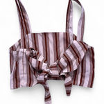 striped front tie rue stiic boho top Red Photo 1