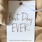 Show Me Your Mumu NWT Jasmine Halter Midi Dress in True Gold Luxe Satin Photo 7