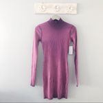 Cotton Citizen  The Ibiza Lavender Long Sleeve Bodycon Mock Neck Dress Photo 2