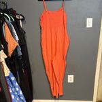 Universal Threads Universal Thread Orange Jumpsuit Vibrant Contemporary Style Photo 3