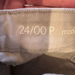 Loft NWT Ann Taylor  Khaki Cream Modern Straight Corduroy Pants 24 /00 Petite Photo 3