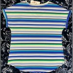 Tru Self NWT!  Striped Button Accent Tee 20” P2P Photo 1
