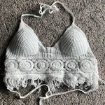 Crochet Halter Top White Photo 0