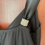 Taboo Black Empire Waist Chiffon Beaded Knee Length Dress Small Whimsygoth Y2K Photo 7