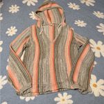 O'Neill  Campfire Pullover Hoodie Sweater Size Large Green/Orange/Cream Soft Photo 0