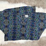 SW3 BESPOKE Silk Dress Cover Up Kaftan Size Small Colorful Paisley Boho Swimsuit Blue Photo 1
