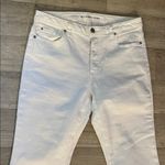 Michael Kors  white flare boot cut denim raw hem jeans sz 8 Photo 2