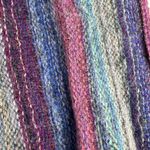 RARE Vtg. MELMAN 100% Alpaca Wool Pastel Rainbow Striped Scarf Made in Bolivia Photo 3