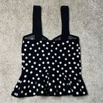 EXPRESS Y2K  Babydoll Top Size XS Black Tank Polka Dot Knit 2000s Top coquette Photo 4