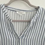 Beach Lunch Lounge Marine Striped Shirt Top SMALL Blue White Long Sleeve NWOT Photo 1