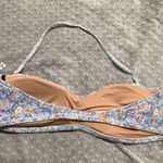 J.Crew Scrunchie Sweeetheart Spaghetti Strap Swim Top Blue Floral 2X Photo 3