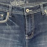 Revolt Vintage Embroidered Butterfly Beaded Blue Jean Bootcut Size 10 Y2K Photo 2
