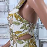 Gianni Bini NEW  Yellow Leaf Print Beckham Rib Cut Photo 4