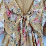 Abercrombie & Fitch  Mini Dress Floral Baby Doll Cinch Front Puff Sleeve small Photo 5