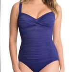 Croft & Barrow  Body Sculpting One Piece Swim Suit eggplant size 22W ruched Photo 1