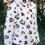 Mommy & Me Pink Leopard Sherpa ¼ Zip Pullover Size Large Photo 0