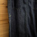 Vintage Jones Jeans Size Large Denim Cotton Dark Rinse Tie Back Maxi Dress Blue Photo 2