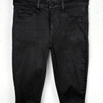 L'Agence Women Margot High Rise Skinny Jeans Silver Glitter Coated Black Size 25 Photo 8