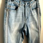 American Rag Cie Juniors Light Wash Stretch Denim Ribbon Piped Ankle Jean Photo 1